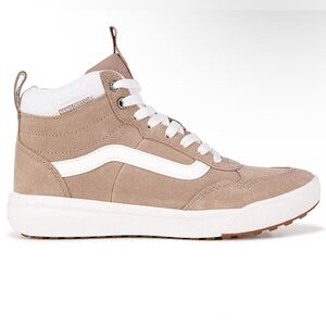 Vans Tan and White High-Top Sneakers